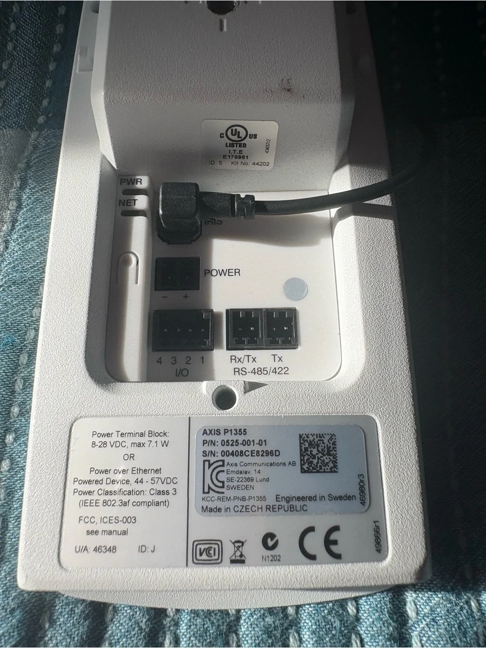 Axis P1355 0525-001-01 Network Security Camera Untested
